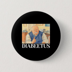 Zucker-Crash-Bart Diabetes-Bewusstseinsgeschenk Button