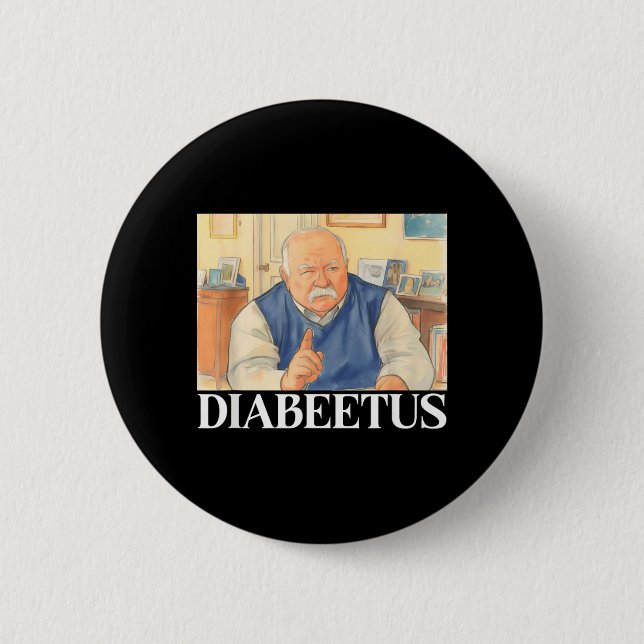 Zucker-Crash-Bart Diabetes-Bewusstseinsgeschenk Button (Vorderseite)