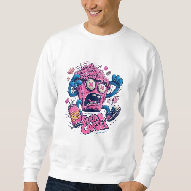 Zucker-Crash-Zombie-Cupcake – Lustiger Candy Stree Sweatshirt (Vorderseite)