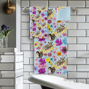 Zucker Glider Niedlich Floral Badhandtuch Set