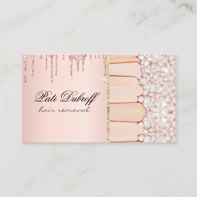 Zucker Haarentfernung Zucker Schönheitssalon Welln Visitenkarte (Vorderseite)