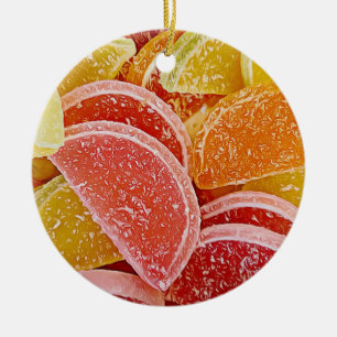 Zucker-Jelly-Süßigkeiten Realistisches Essen Weihn Keramik Ornament