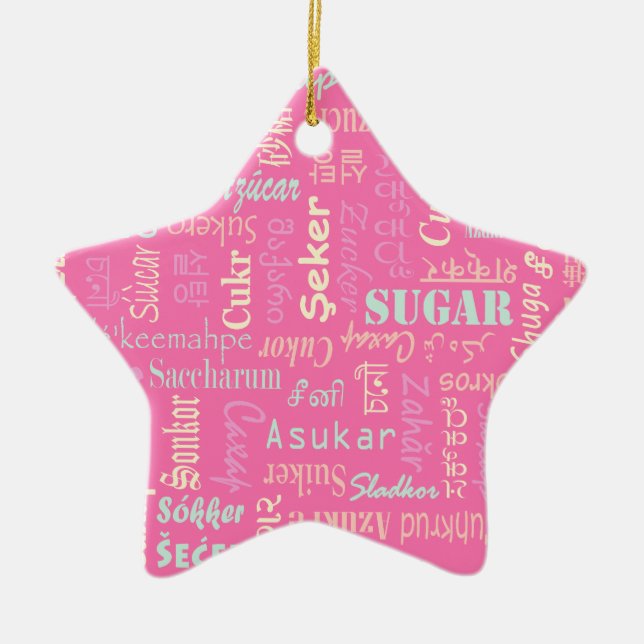Zucker Keramik Ornament (Vorne)