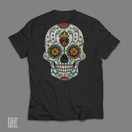 Zucker Liebe Skull Dia de Los Muertos Tag der Tote T-Shirt