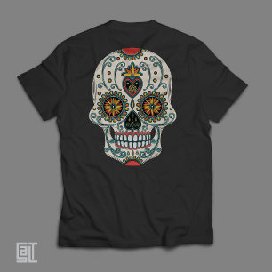 Zucker Liebe Skull Dia de Los Muertos Tag der Tote T-Shirt