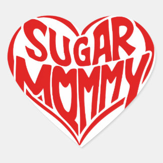 Zucker-Mommy-Design Groovy Blume Stil Herz-Aufkleber