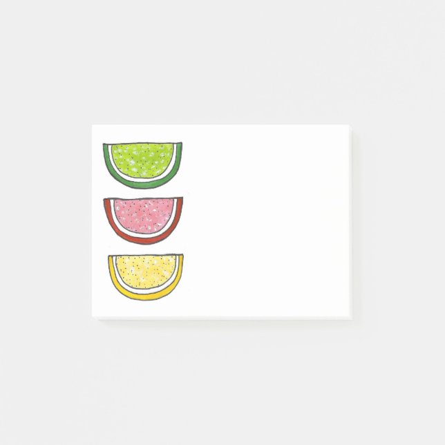 Zucker Obst Slice Candy Lemon Limone Scheiben Post Post-it Klebezettel (Vorderseite)