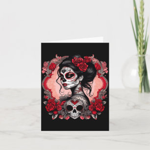 Zucker-Schädel-Frauen De Los Muertos La Catrina Ta Karte