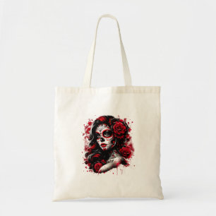 Zucker-Schädel-Frauen De Los Muertos La Catrina Ta Tragetasche