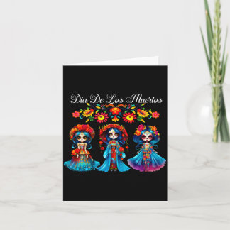 Zucker-Schädel-Frauen Dia De Los Muertos Catrina-T Karte