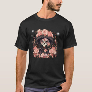 Zucker-Schädel-Frauen Dia De Muertos La Catrina Ta T-Shirt