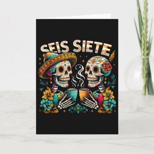 Zucker-Schädel-Kaffee-Fiesta-Mexikanischer Tag Sei Karte