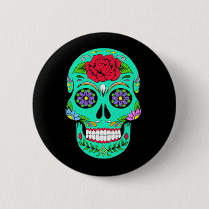 Zucker-Schädel-Knopf Button