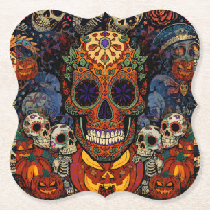 Zucker-Schädel-Kürbis-Fest, Calavera Untersetzer