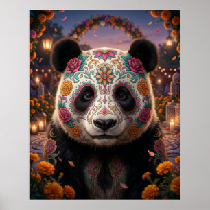 Zucker-Schädel-Panda Poster