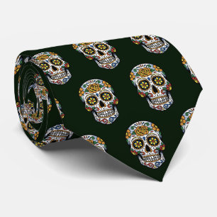 Zucker-Schädel-Pop-Art Dia de los Muertos Krawatte