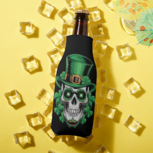 Zucker-Schädel-St.-Patrick-Tag Glücksklee Flaschenkühler