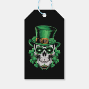 Zucker-Schädel-St.-Patrick-Tag Glücksklee Geschenkanhänger