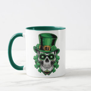 Zucker-Schädel-St.-Patrick-Tag Glücksklee Tasse