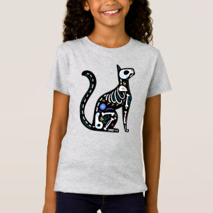 Zucker-Schädelkalavera-Katze III T-Shirt