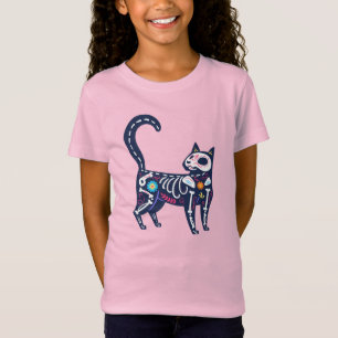 Zucker-Schädelkalavera-Katze IV T-Shirt