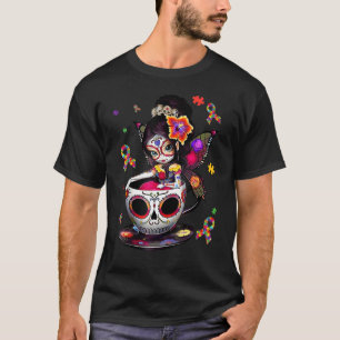 Zucker-Schädelkräuter-Figurin Itu2019s Ok to be di T-Shirt