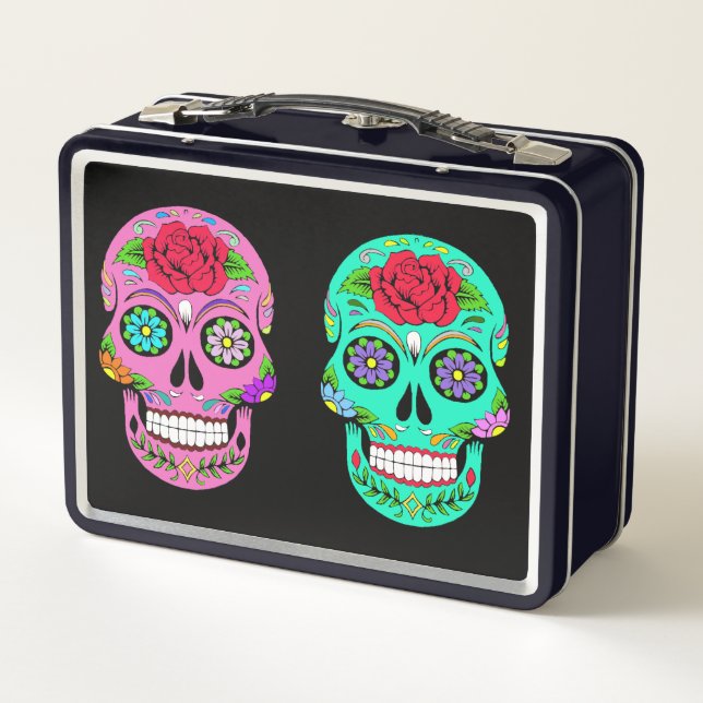 Zucker Skulls Metal Lunchbox (Rückseite)