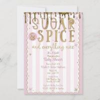 ZUCKER & SPICE Gold Glitzer Dip Pink Baby Dusche