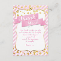 Zucker & Spice Pink & Gold Geburtstag Danke Karte