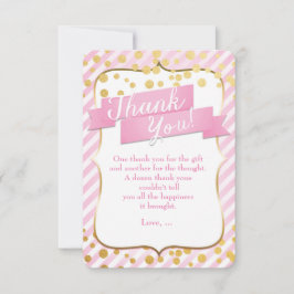 Zucker & Spice Pink & Gold Geburtstag Danke Karte