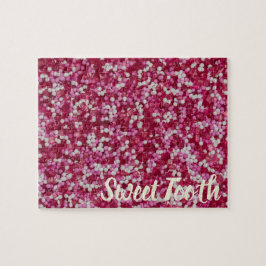 Zucker streut farbenfrohe Backkristalle Geschenk Puzzle