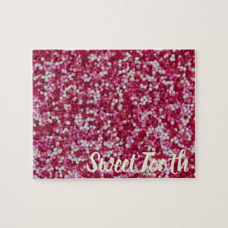 Zucker streut farbenfrohe Backkristalle Geschenk Puzzle