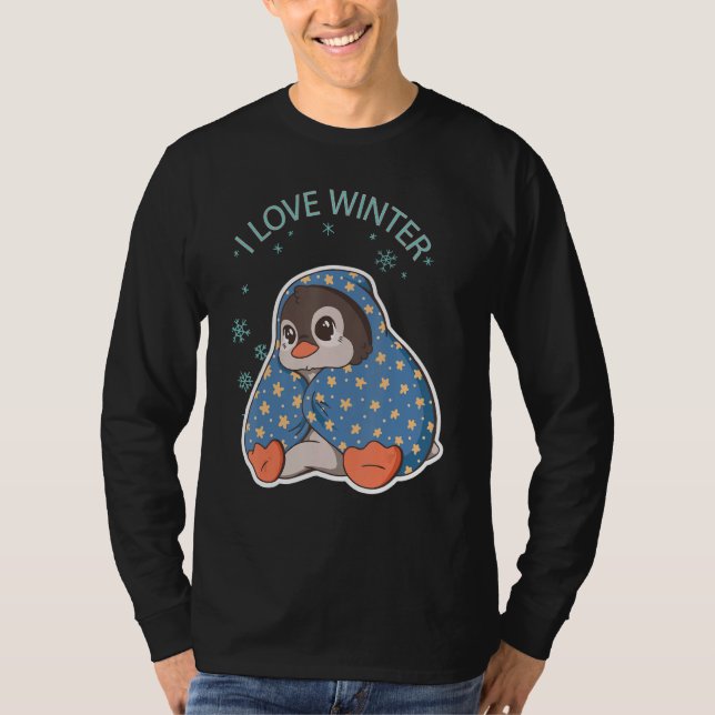 Zucker süßer Pinguin T-Shirt (Vorderseite)