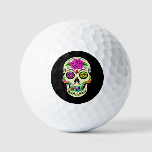 Zucker-Totenkopf-Golfbälle Golfball (Vorderseite)