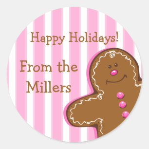 Zucker-u. Gewürz-Lebkuchen-kundenspezifischer Runder Aufkleber