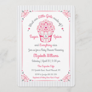 Zucker und Gewürz Cupcake Baby Dusche einladen Einladung