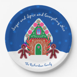 Zucker und Gewürz Lebkuchen Weihnachtsbuch des Hau Pappteller