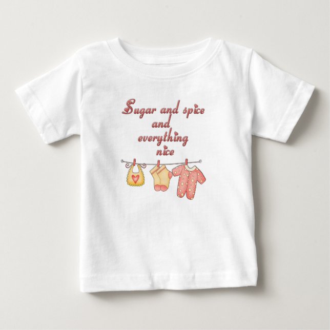 Zucker und Gewürz und alles Gute Baby T-shirt (Vorderseite)