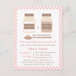 Zucker und Gewürz und alles Nizza Babyparty Einladung