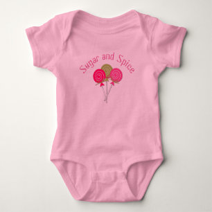 Zucker- und Gewürzbaby-Girl-Bodysuit Baby Strampler