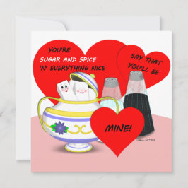 Zucker und Gewürze - altmodische Valentine Card Ku