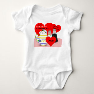 Zucker und Gewürze - altmodische Valentine Card Ku Baby Strampler