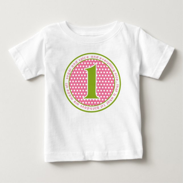 Zucker und Gewürze Erstgeburt T Shirt (Vorderseite)