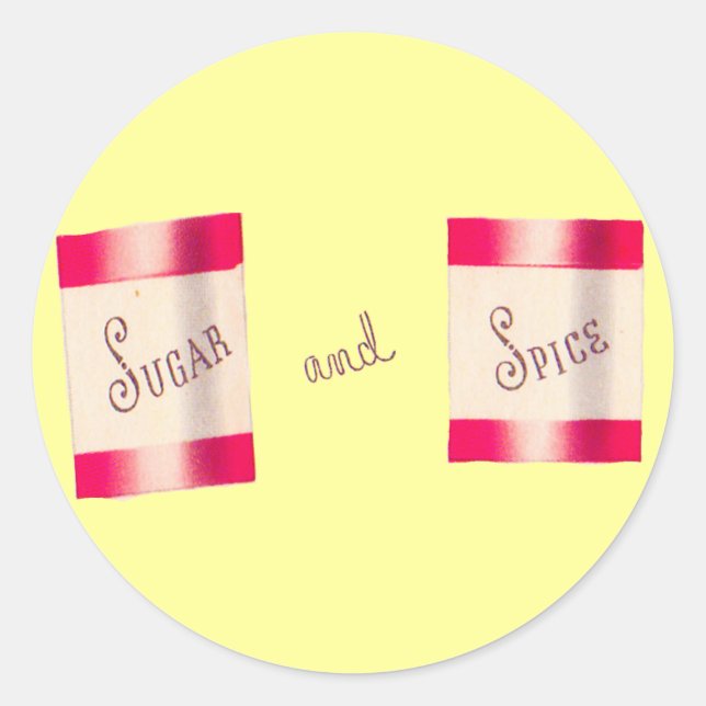 Zucker- und Gewürzkleber Runder Aufkleber (Vorderseite)
