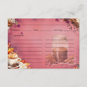 Zucker- und Gewürzrezeptkarte Begleitkarte