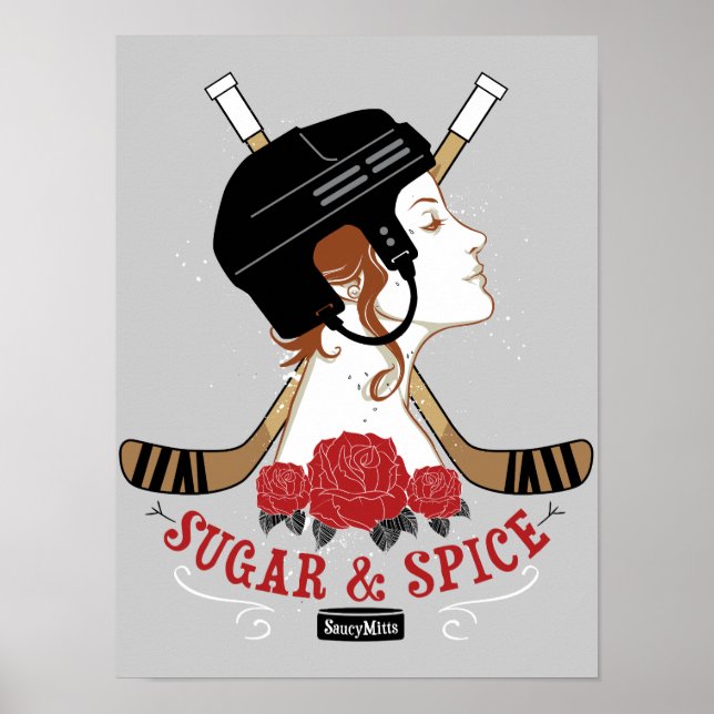 Zucker und Spice Womens Hockey Poster (Vorne)