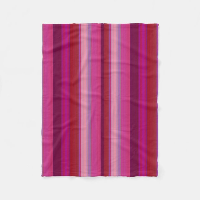 Zuckerbonbonstreifen Fleecedecke (Vorderseite)