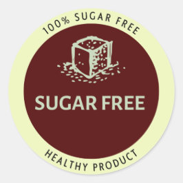 Zuckerfreies, gesundes Erzeugnis Runder Aufkleber