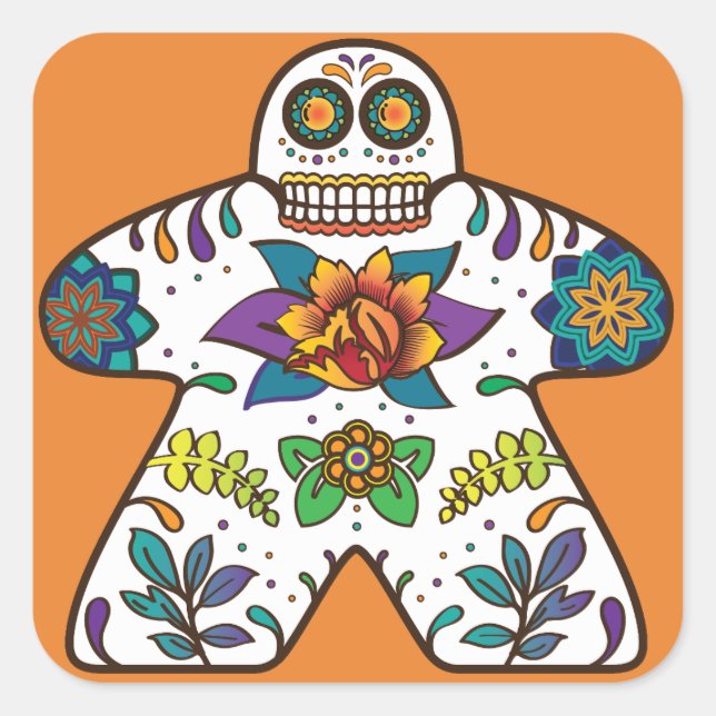 Zuckergarnkleber Quadratischer Aufkleber (Vorderseite)