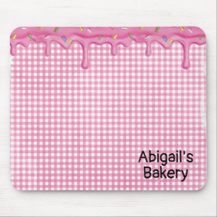 Zuckerguss auf Gingham Mousepad